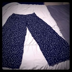 Bar 3 pants black with white polka dots
